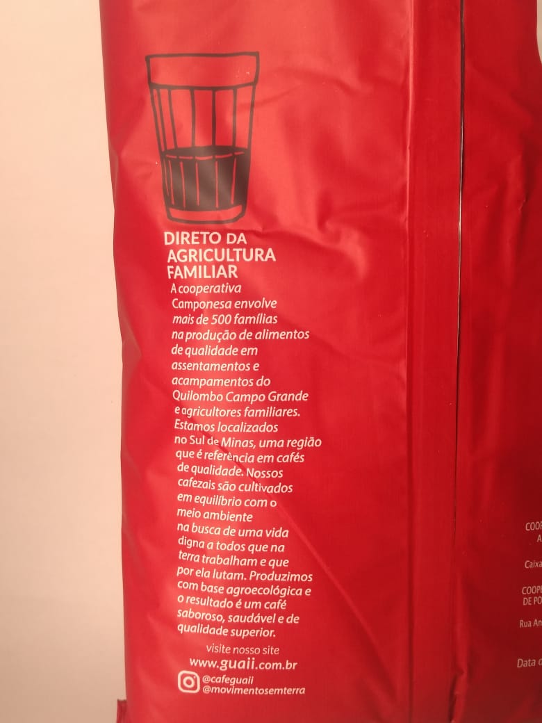 CAFÉ GUAIÍ 100% ARÁBICA SUSTENTÁVEL TORRADO E MOÍDO