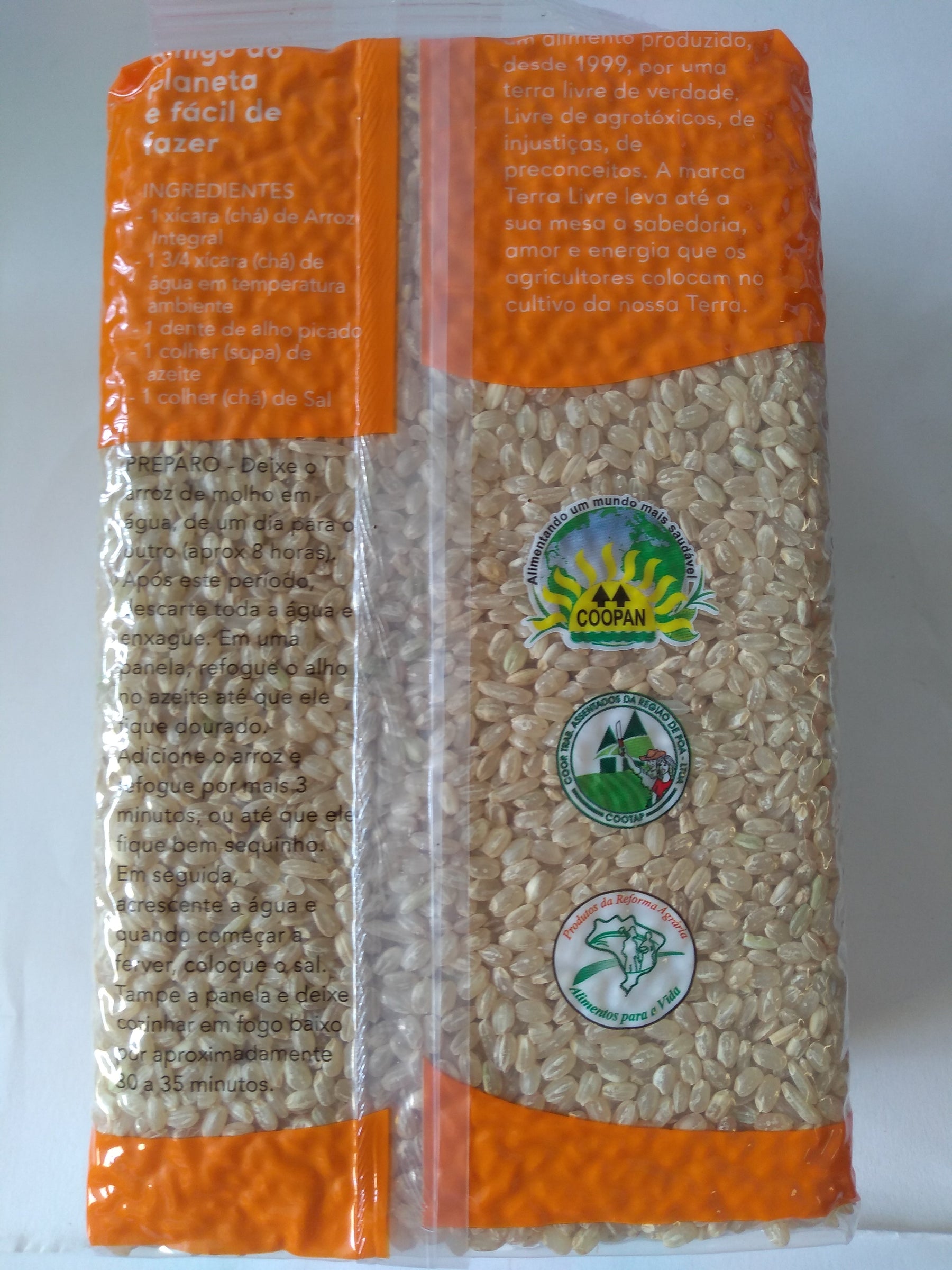 ARROZ CATETO INTEGRAL TERRA LIVRE AGROECOLÓGICA 1 KG