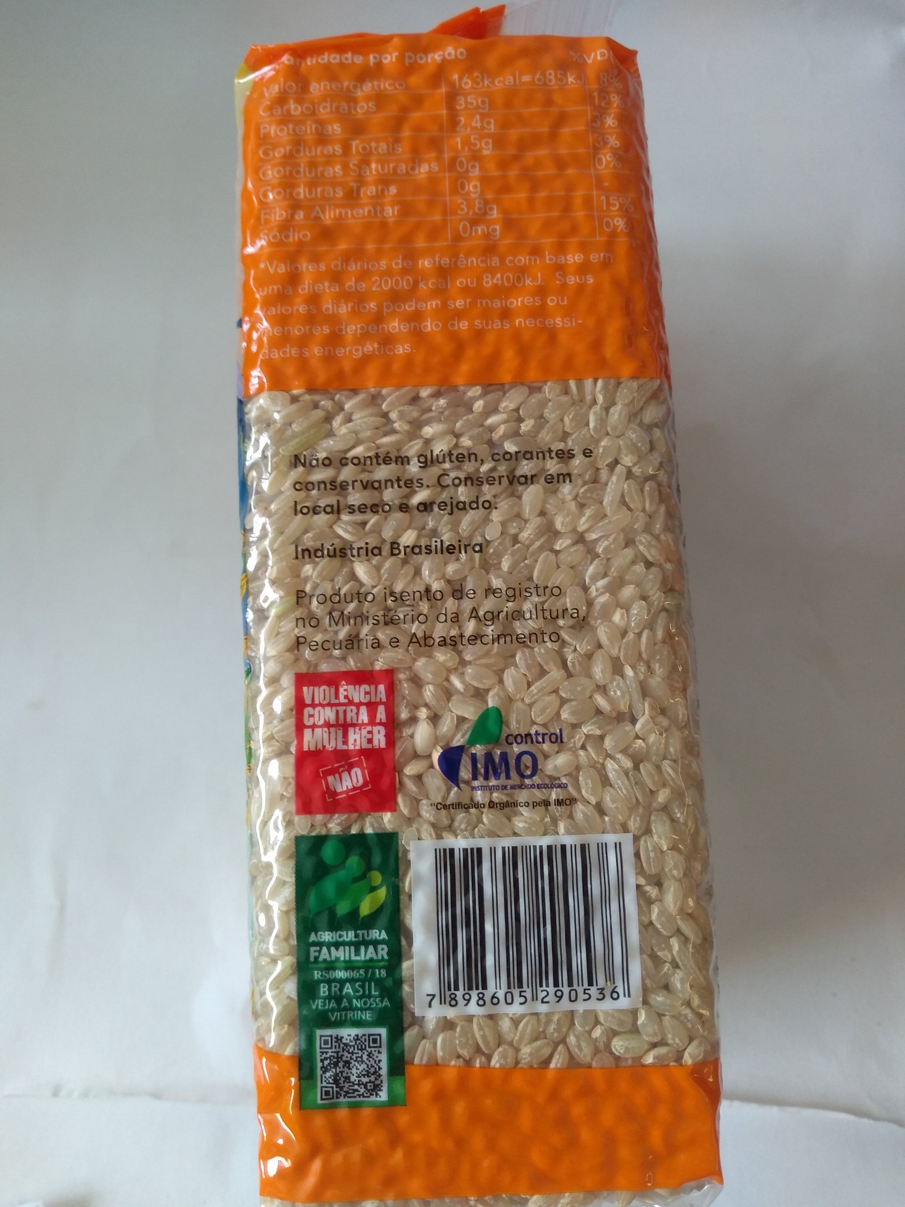 ARROZ CATETO INTEGRAL TERRA LIVRE AGROECOLÓGICA 1 KG