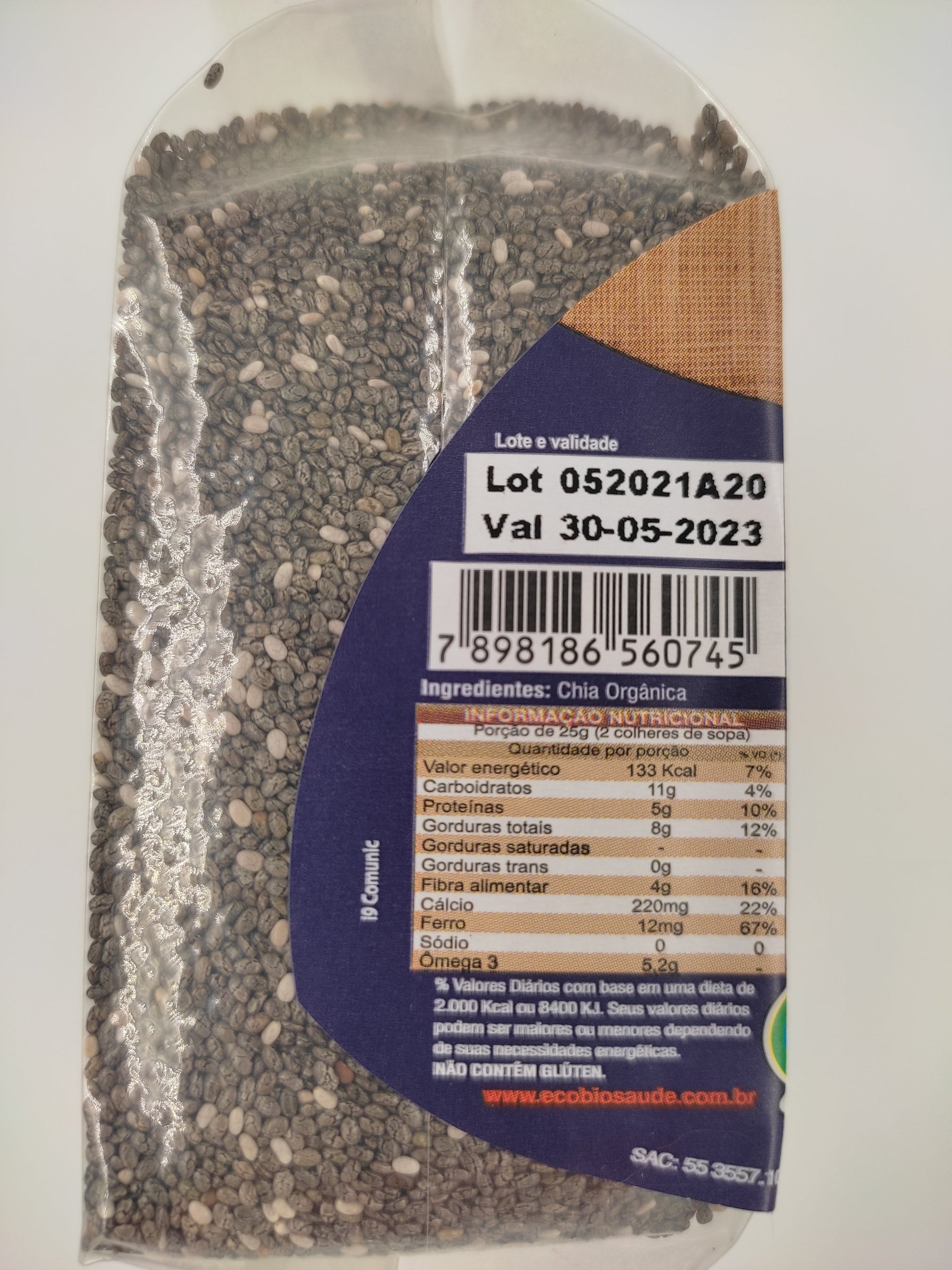 CHIA ORGÂNICA ECOBIO, 250g