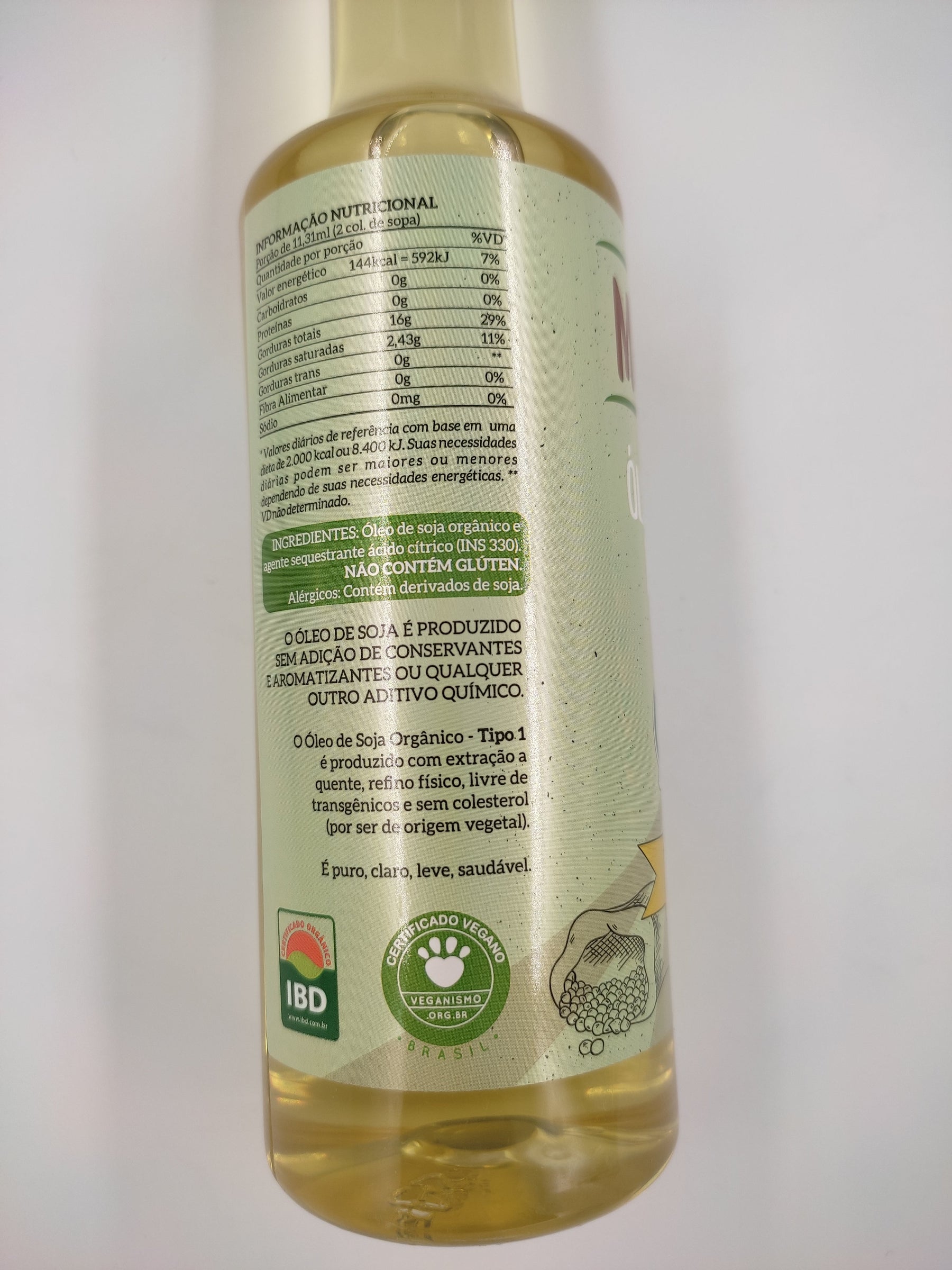 ÓLEO DE SOJA ORGÂNICO MUY TOP 500ml