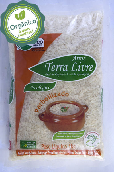 ARROZ PARBOILIZADO ORGÂNICO BARRIGA MOLE 1KG