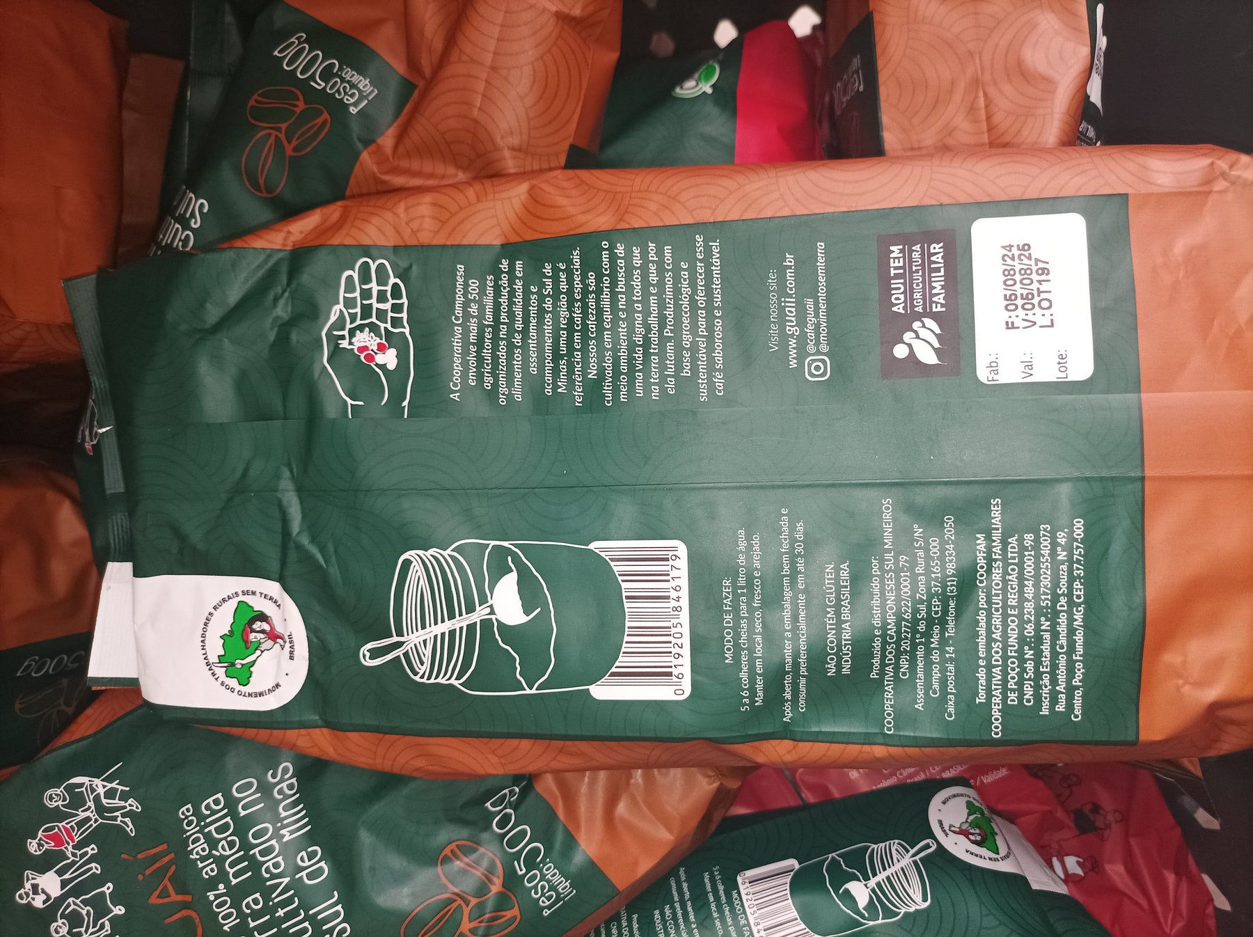 CAFÉ GUAIÍ ORGÂNICO TORRADO EM GRÃOS 500g