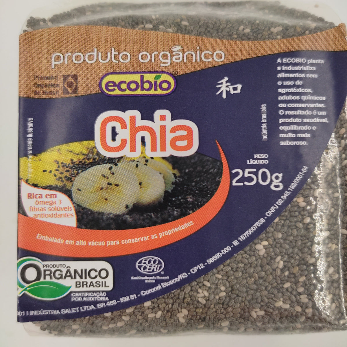 CHIA ORGÂNICA ECOBIO, 250g
