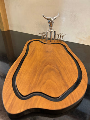 Tábua de Churrasco Super Premium com Garra + 6 Garfinhos