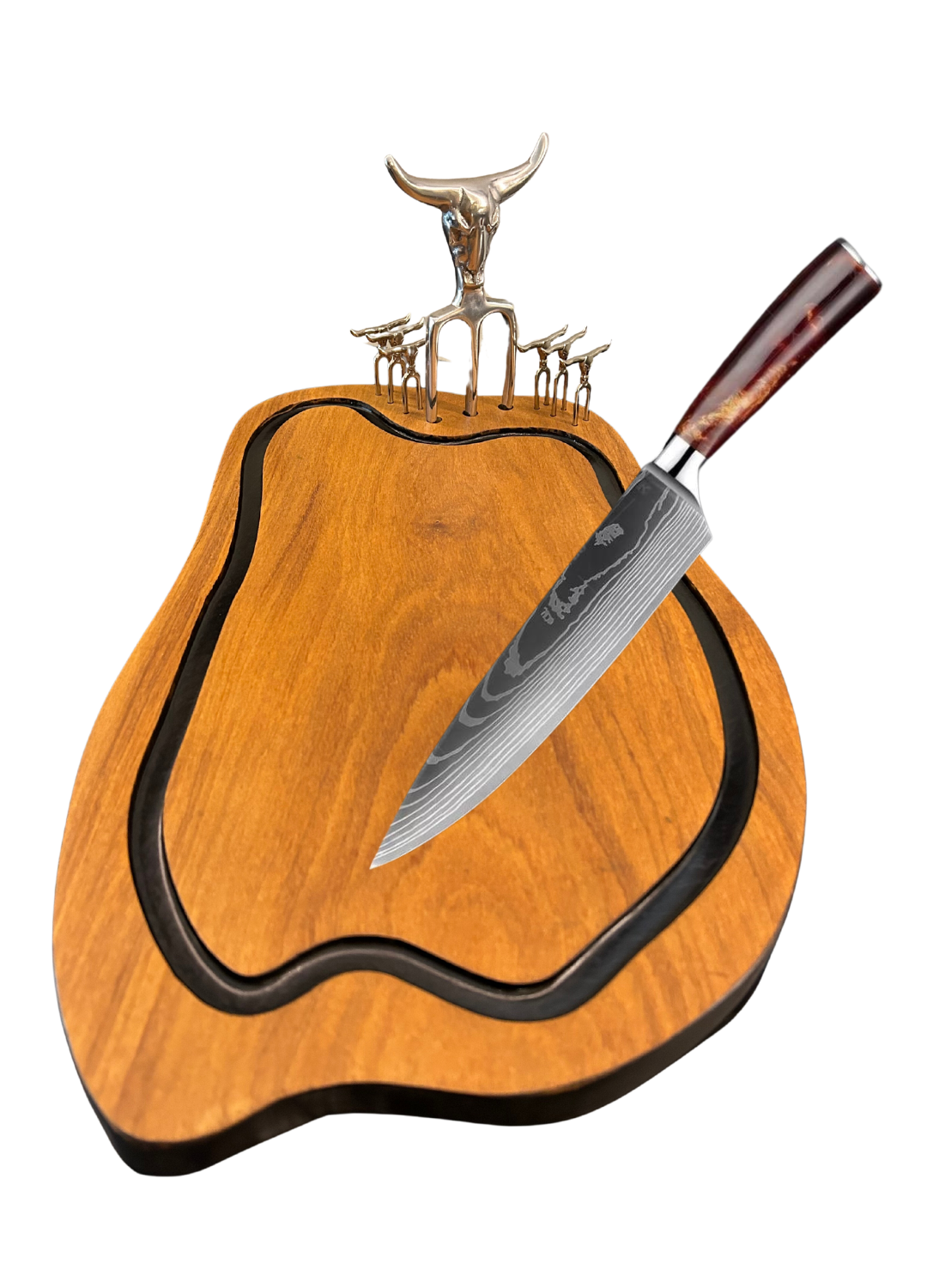 Tábua de Churrasco Super Premium com Garra + 6 Garfinhos