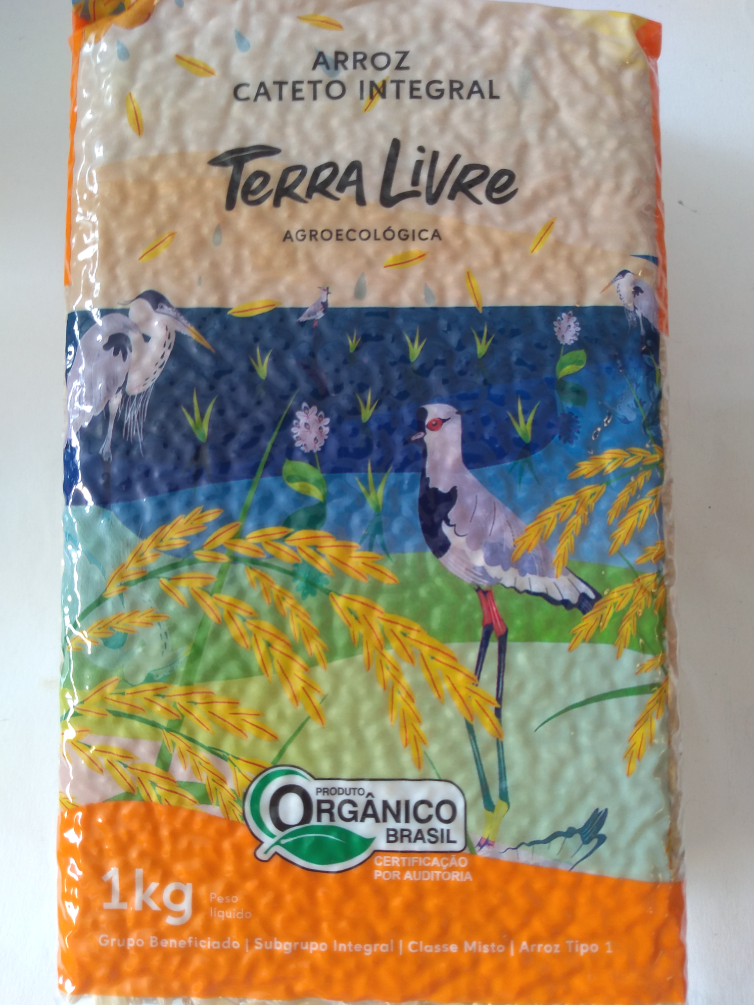 ARROZ CATETO INTEGRAL TERRA LIVRE AGROECOLÓGICA 1 KG