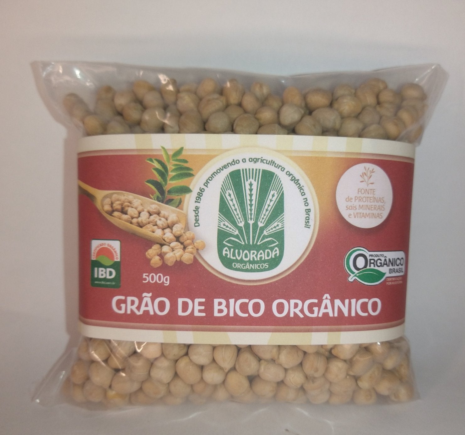 GRÃO DE BICO ORGÂNICO ALVORADA 500G