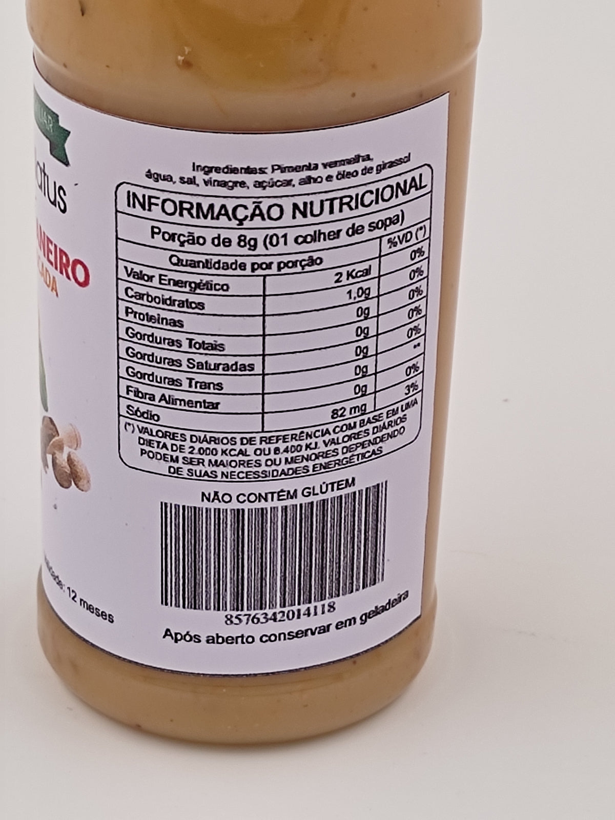 MOLHO HABANERO COM NOZ MOSCADA NANA NATUS 170ml