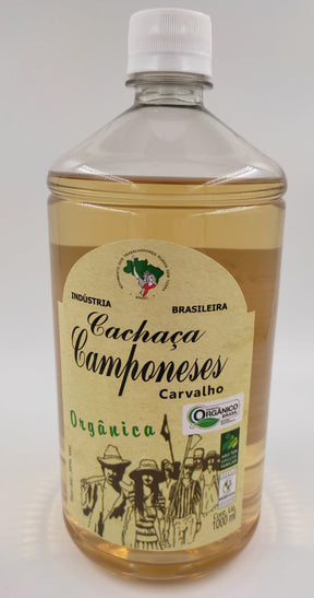CACHAÇA ORGÂNICA CAMPONESES -  CARVALHO  1 LITRO (garrafa pet)