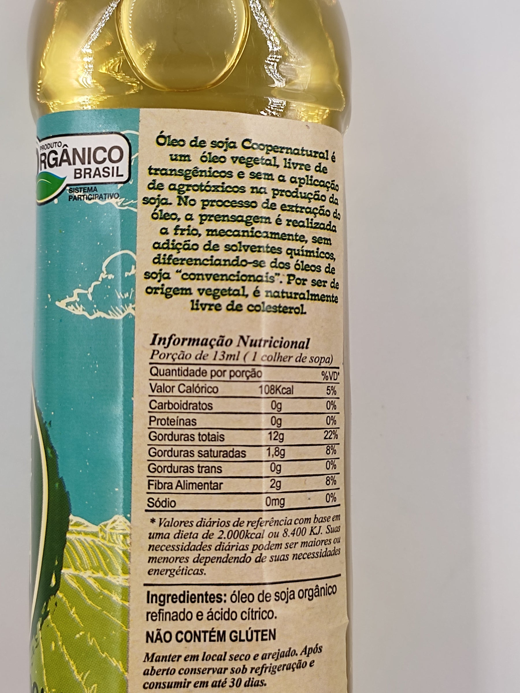 ÓLEO DE SOJA ORGÂNICO COOPERNATURAL 500ml