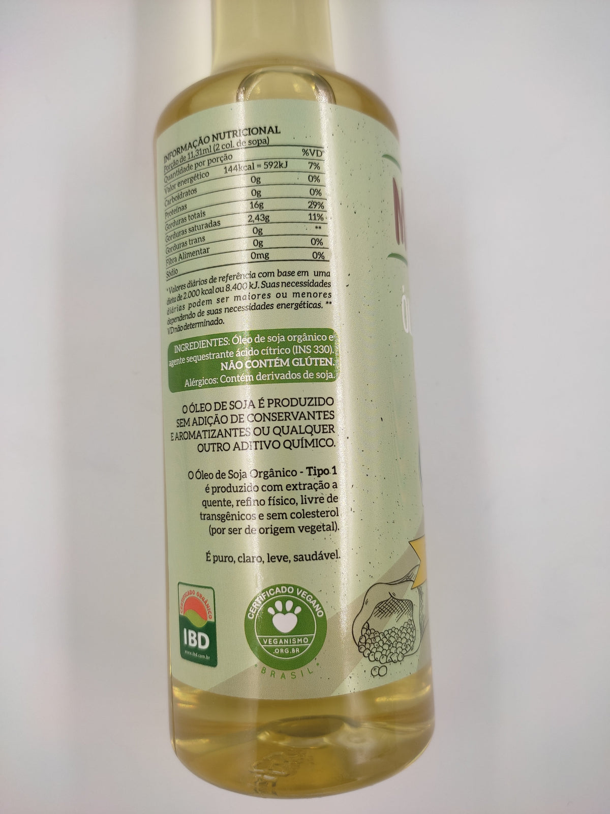 ÓLEO DE SOJA ORGÂNICO MUY TOP 500ml