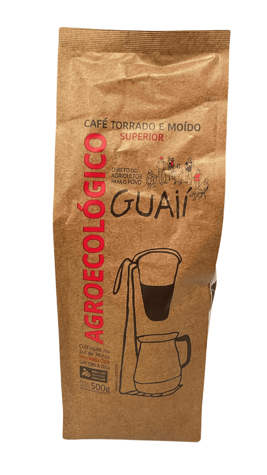CAFÉ GUAIÍ AGROECOLÓGICO TORRADO E MOÍDO 500G