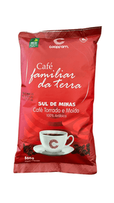 CAFE FAMILIAR DA TERRA TORRADO E MOIDO 500G COOPFAM