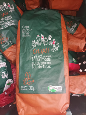 CAFÉ GUAIÍ ORGÂNICO TORRADO EM GRÃOS 500g